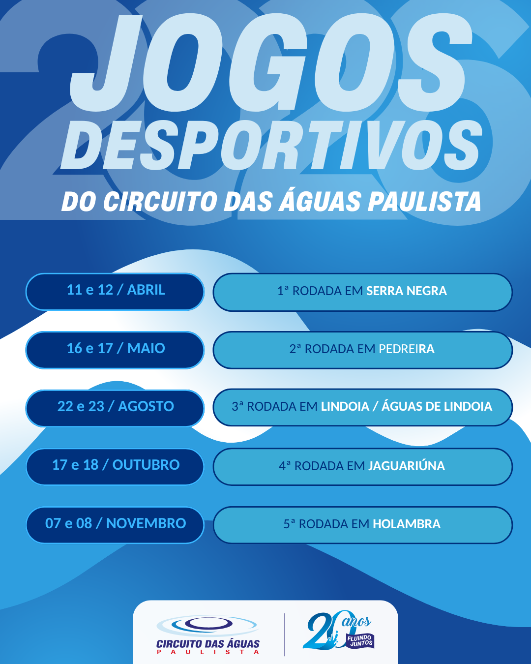 JOGOS DESPORTIVOS DO CIRCUITO DAS ÁGUAS PAULISTA - 2026